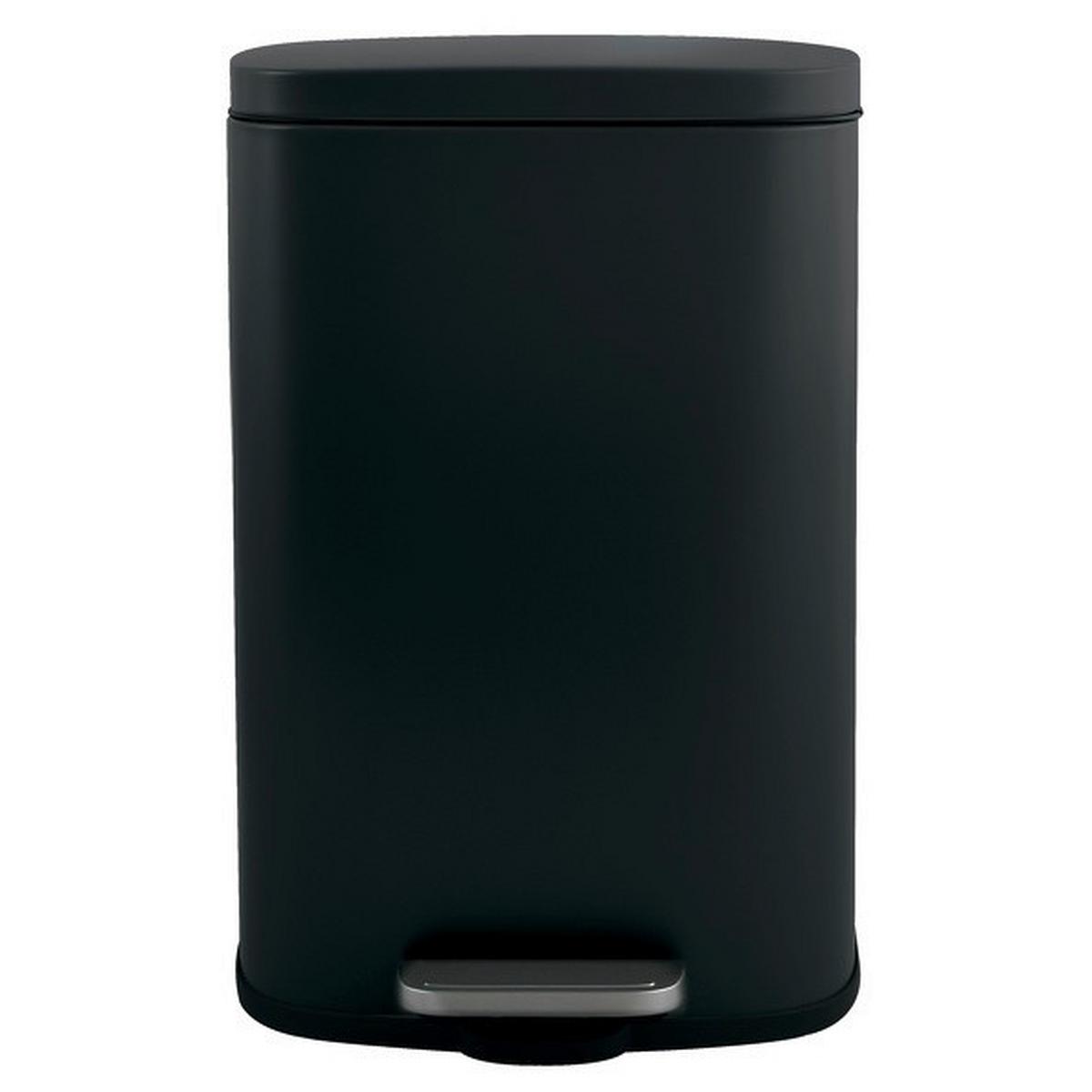 Treteimer Akira 30l Schwarz Metall Lbh: 34,3x23,5x62,9 - Schwarz, Basics, Kunststoff/Metall (34,3/23,5/62,9cm) - Spirella