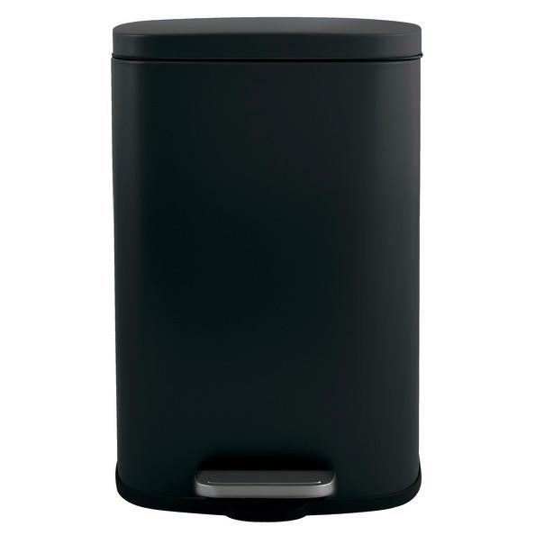 Treteimer Akira 30l Schwarz Metall Lbh: 34,3x23,5x62,9