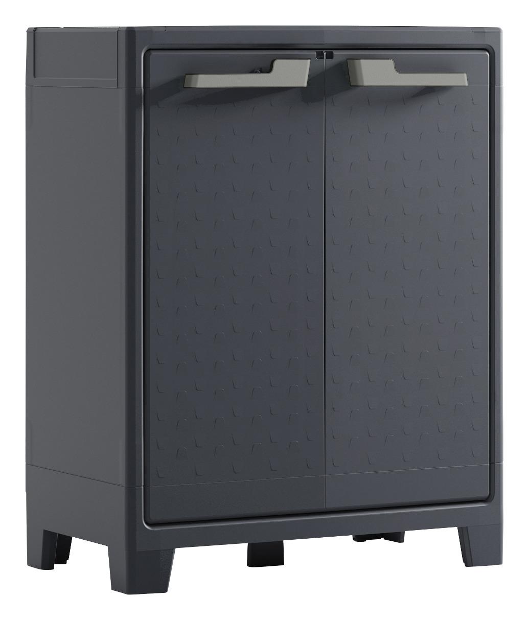 Skříňka Na Nářadí Mobi Nízká - antracitová, Moderní, plast (80/100/44cm) - Keter