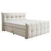 Boxspringbett Manchester 6 - Creme/Schwarz, MODERN, Holzwerkstoff/Textil (160/200cm) - MID.YOU