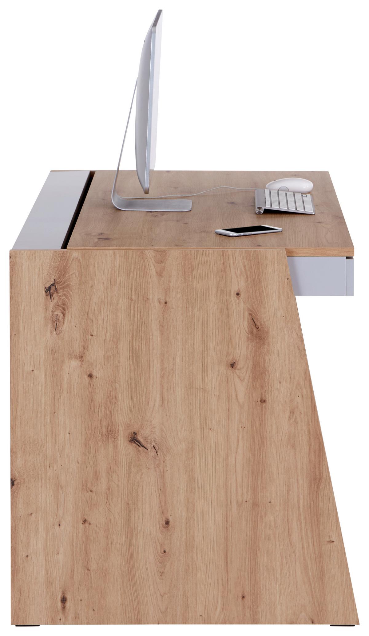 PSACÍ STŮL JOHNNY - šedá/dub artisan, Moderní, kompozitní dřevo (123,6/76,5/70cm)