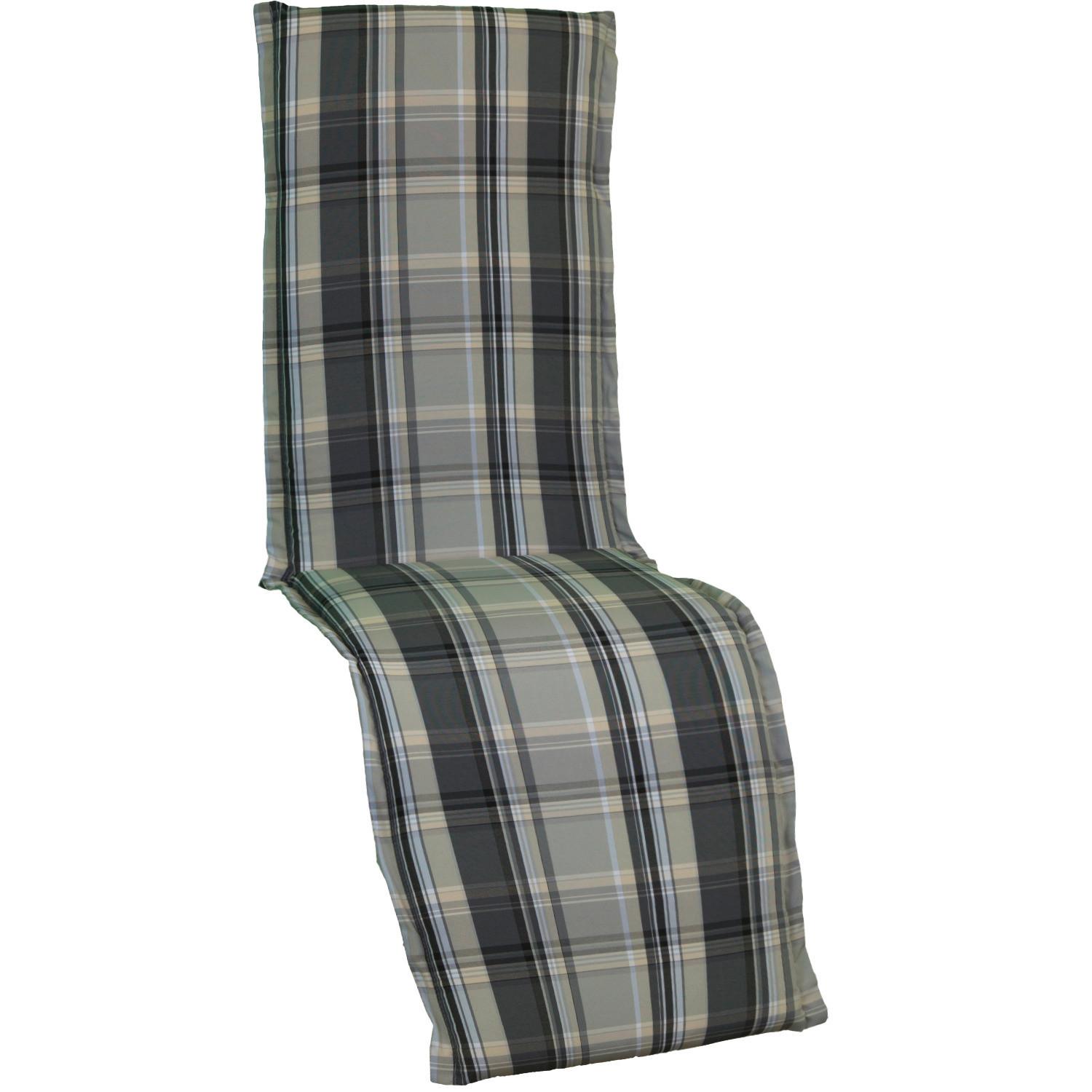 Relaxsesselauflage in Beige mit Karo-Muster