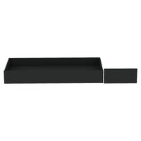 Bettkasten Unit B: 149,5 cm Anthrazit mit Rollen - Anthrazit, KONVENTIONELL, Holzwerkstoff (149,5/21/68,5cm) - Ondega