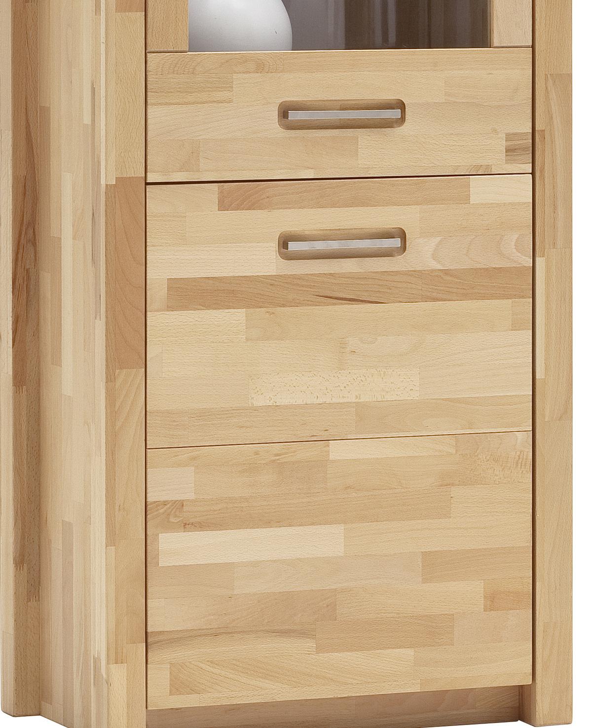 Vitrine Buchefarben, B: 66 Cm - Buchefarben, Design, Glas/Holz (66/203/40cm) - MID.YOU