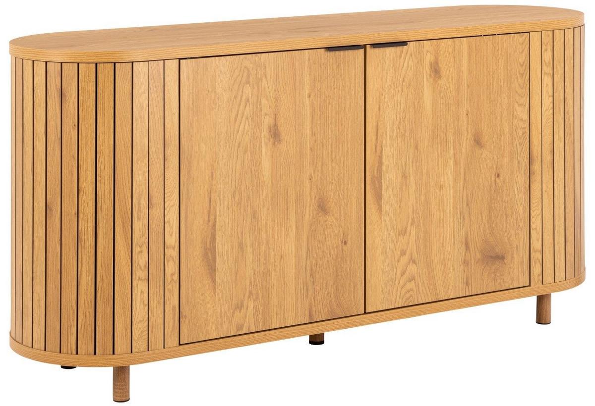 Komoda COLIMA š: 160 cm - tmavě hnědá/barvy dubu, Trend, kov/kompozitní dřevo (160/80/45cm)