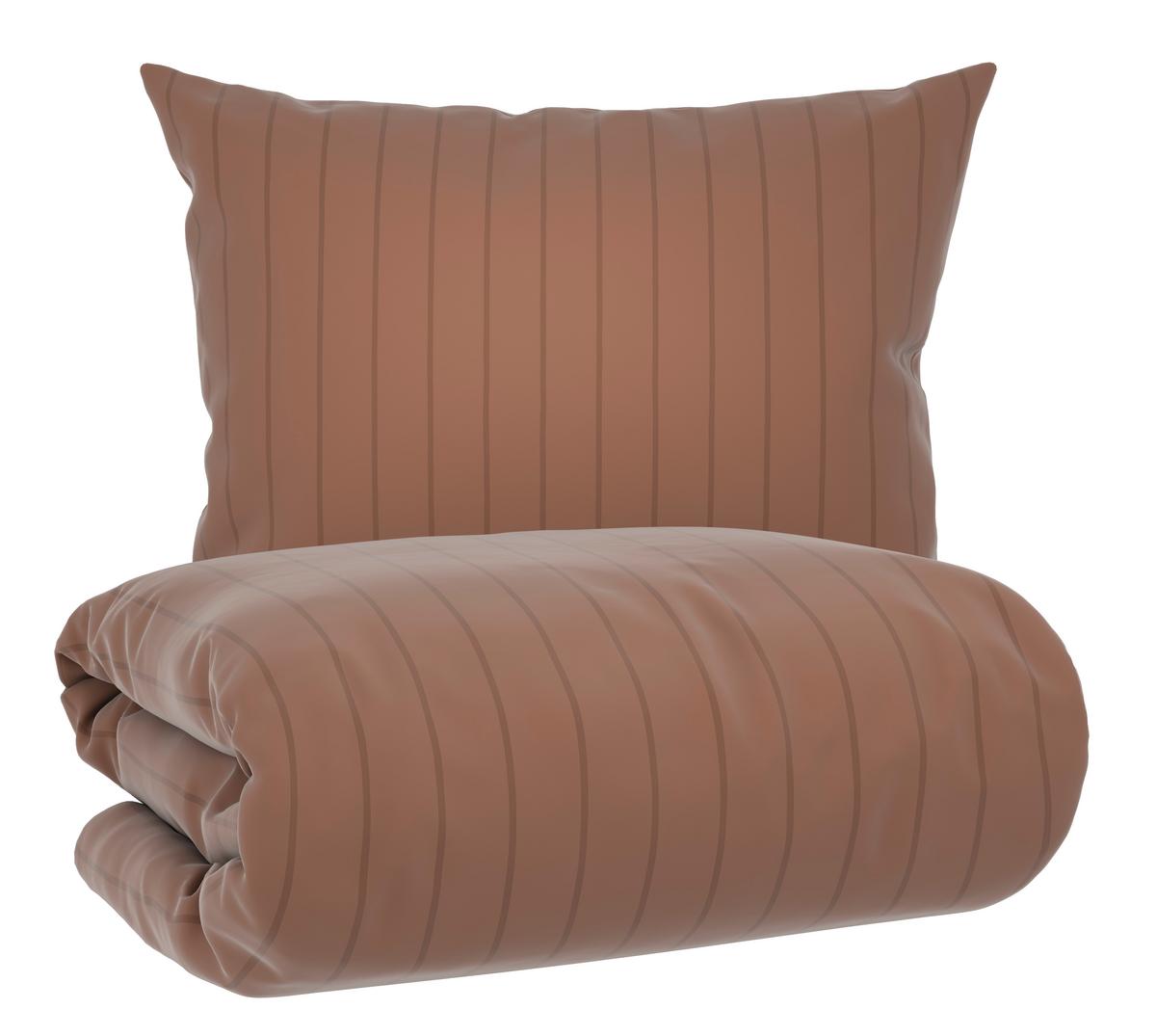 POVLEČENÍ DOBBY STREIF - mokka, textil (140/200cm) - Mömax