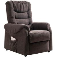Fernsehsessel Nino Dunkelbraun B: 76 cm - Dunkelgrün/Dunkelbraun, Design, Holz/Textil (76/106/94cm) - Livetastic