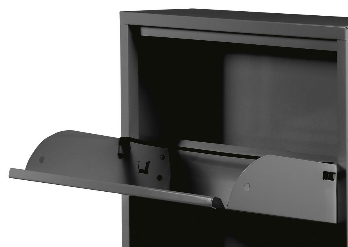 Schuhkipper Karl Schwarz 2 Klappen B: 50 cm - Schwarz, Basics, Metall (50/70/13cm)