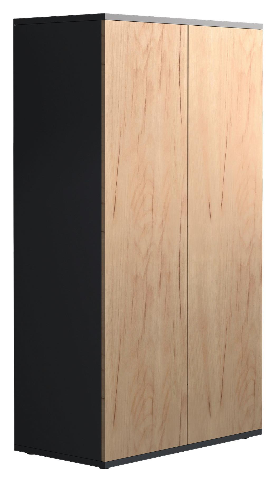 Kommode Dalrosa Anthrazit/Honigeiche Dekor - Honigeiche/Anthrazit, MODERN, Holzwerkstoff (60/108/32cm) - MID.YOU