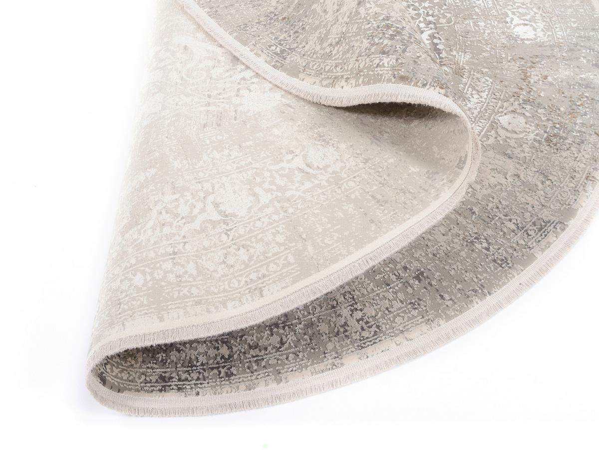 Webteppich Avignon Multicolor Rund Ø 160 cm - Goldfarben/Grau, Design, Textil (160cm) - Dieter Knoll