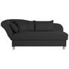 Recamiere Selma Schwarz Links Mit Bettkasten+schlaffunktion - Buchefarben/Schwarz, Design, Textil (190/88/82cm) - Max Winzer