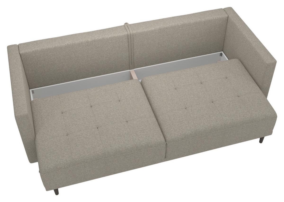 3-Sitzer-Sofa Mit Schlaffunktion Sofia B: 223 cm - Beige, Design, Textil (223/96/95cm) - MID.YOU