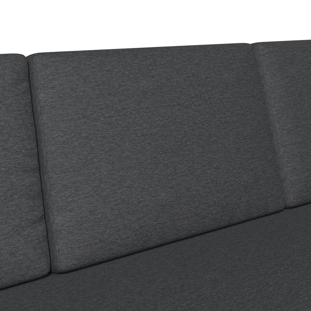 Loungegarnitur Lorca - Anthrazit/Naturfarben, MODERN, Kunststoff/Textil (158/217cm) - Beldano