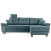 Ecksofa Brizzini Petrol S: 270x176 Cm - Petrol/Naturfarben, MODERN, Textil (270/176cm) - Livetastic