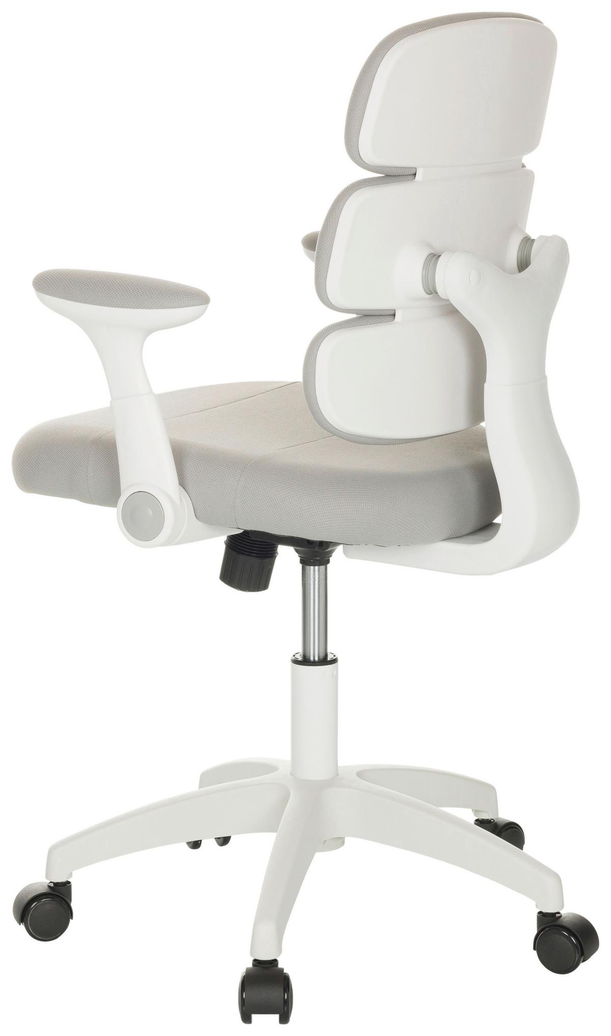 Jugenddrehstuhl Kid Ergolino W - Weiß/Grau, Basics, Kunststoff/Textil (62/86-97/62cm) - MID.YOU