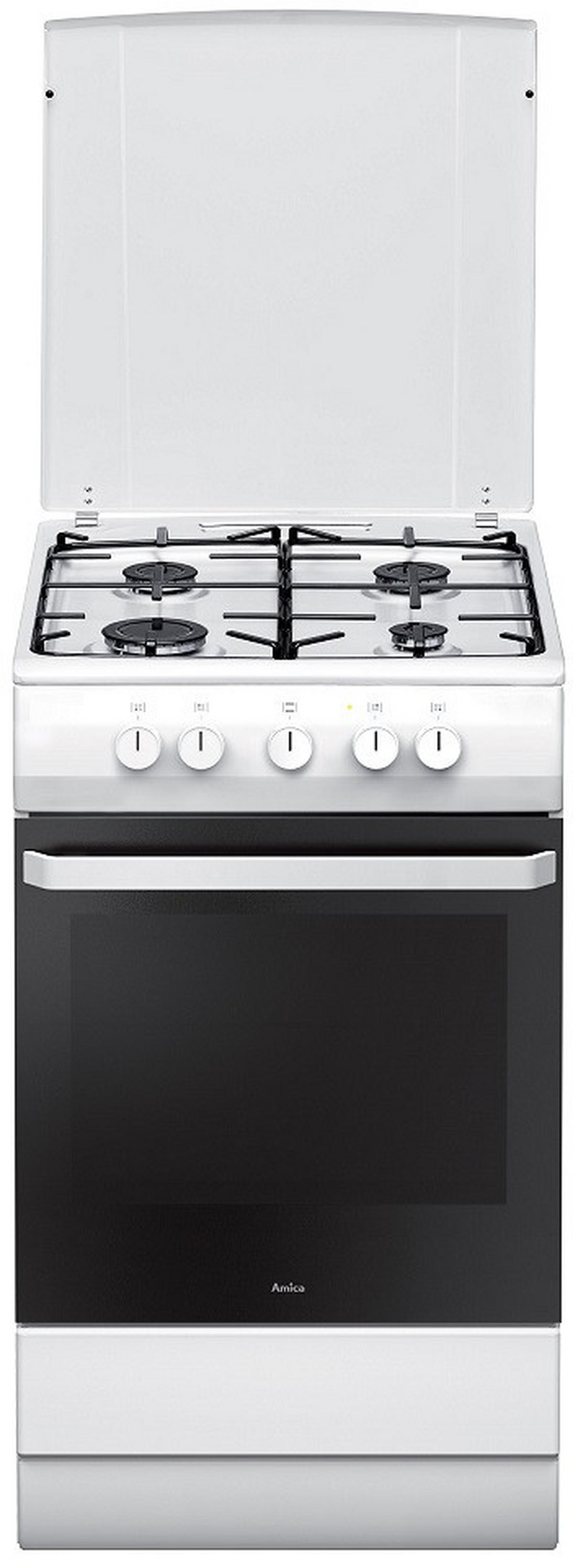 Szabadonálló Tűzhely Amica 58gg1.23pow - fehér, Basics, fém (50/65/85cm)