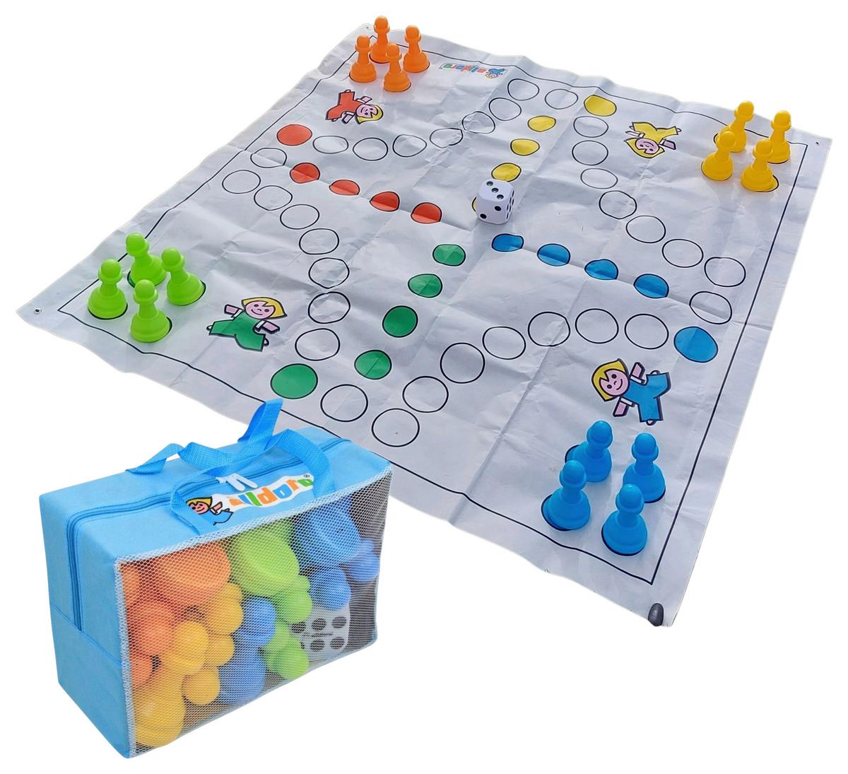 Mensch Ärgere Dich Nicht Xxl 150x150 Cm Indoor/outdoor - Multicolor, KONVENTIONELL, Kunststoff/Textil (150/1/150cm) - Ambia Garden