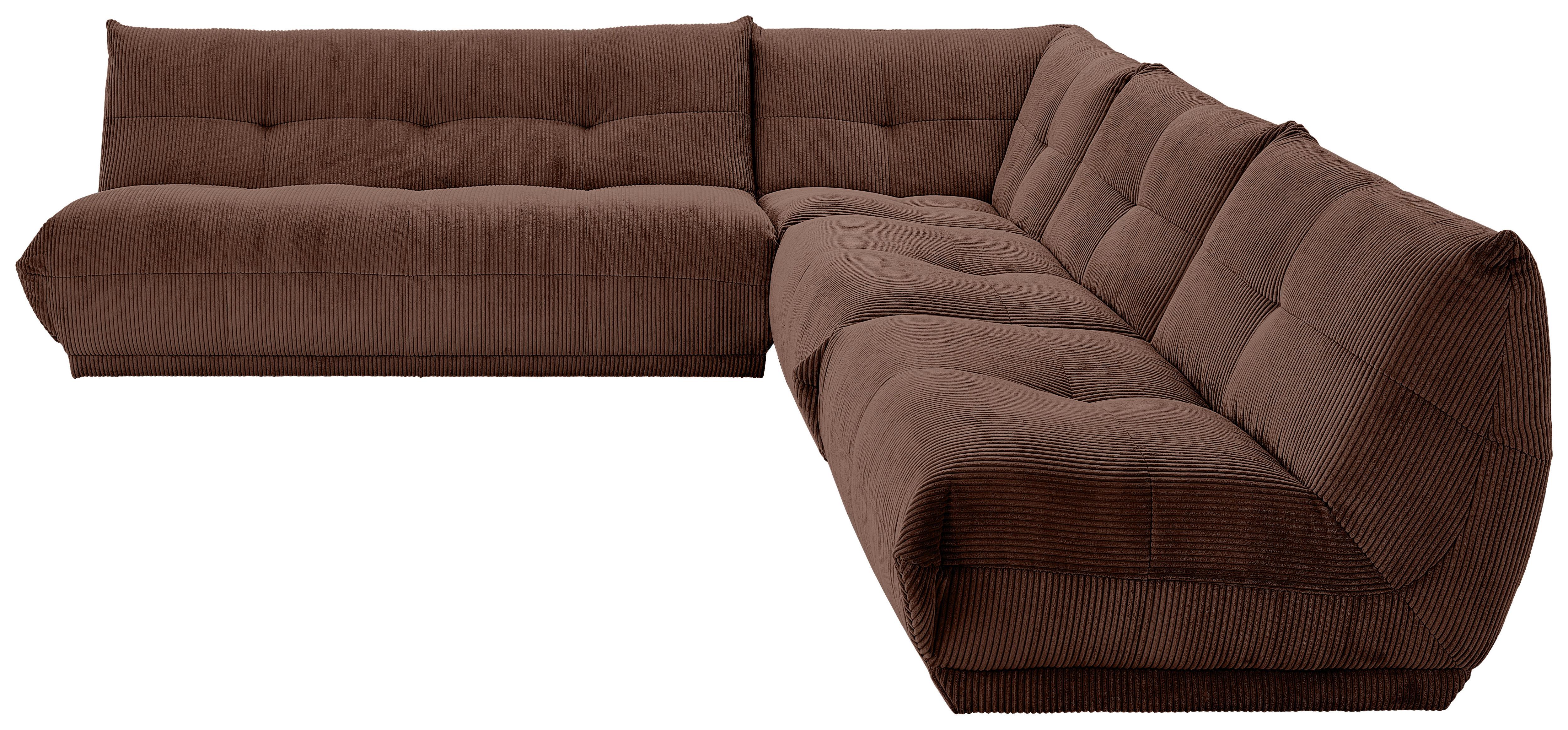 Ecksofa Giselle Braun - Braun, Trend, Textil (285/315cm) - Livetastic