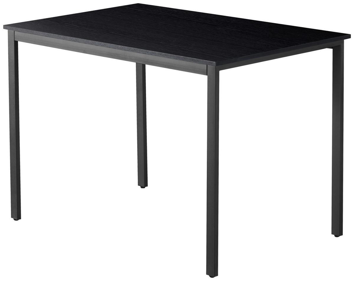 Étkezőasztal Paul 110 - fekete, Konventionell, faalapú anyag/fém (110/76/70cm)