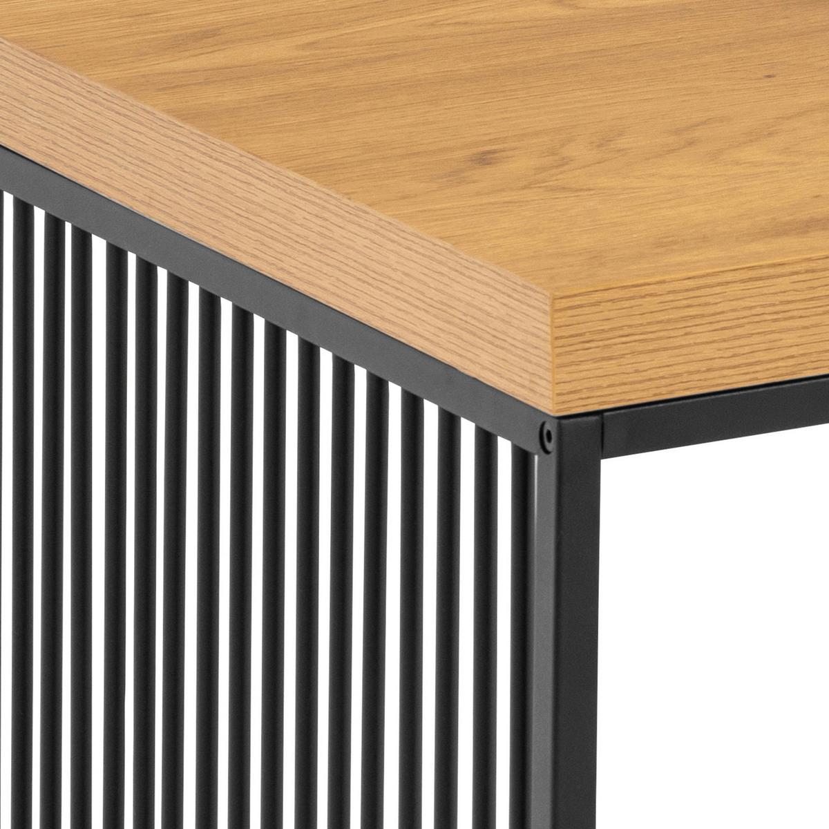 Konferenční stolek STRINGTON - černá/barvy dubu, Design, kov/kompozitní dřevo (120/60/40cm) - Livetastic