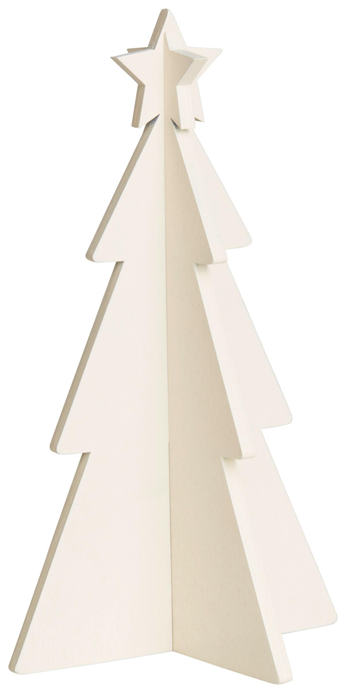 Dekobaum Karl - Beige/Braun, KONVENTIONELL, Holzwerkstoff (18cm)