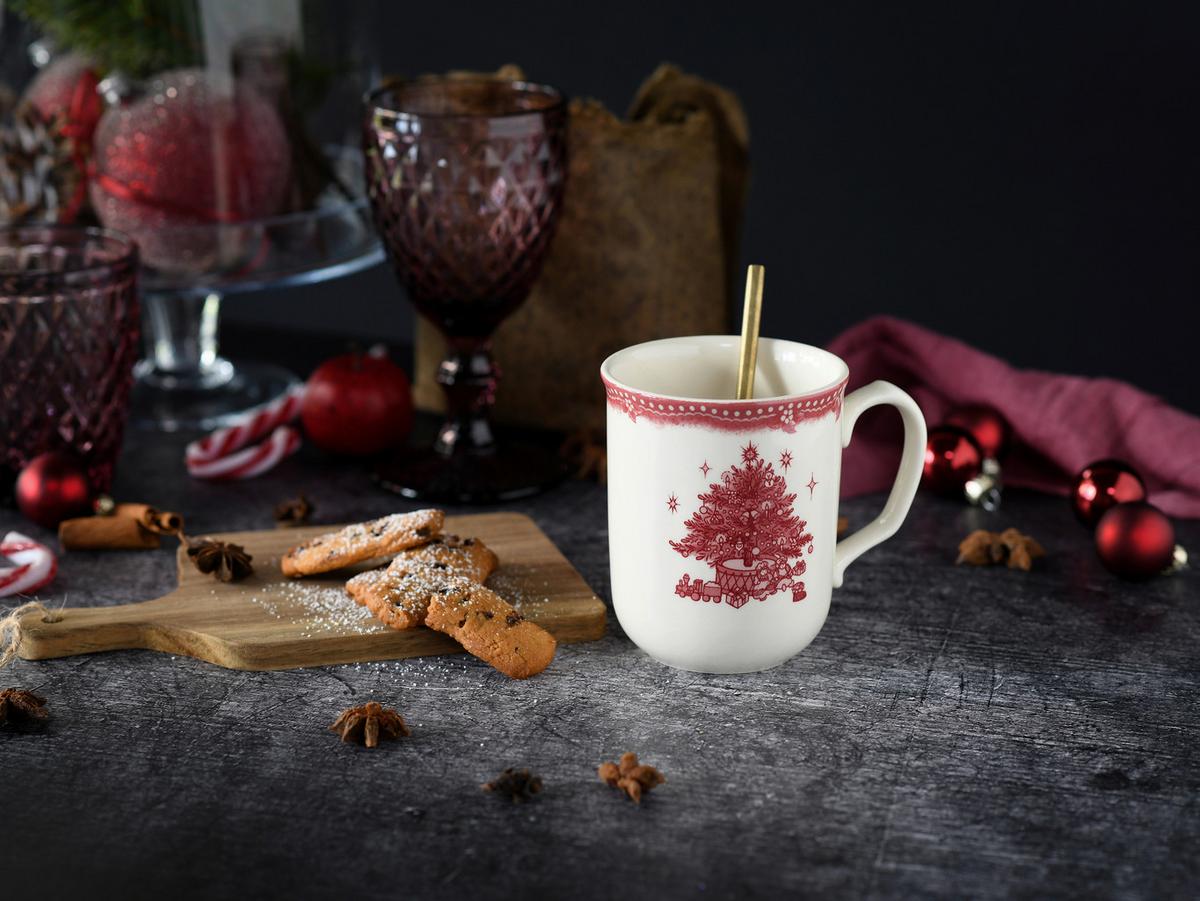 Kombiservice Tannenbaum 16--Teilig., Rot - Rot, Basics, Keramik - Creatable