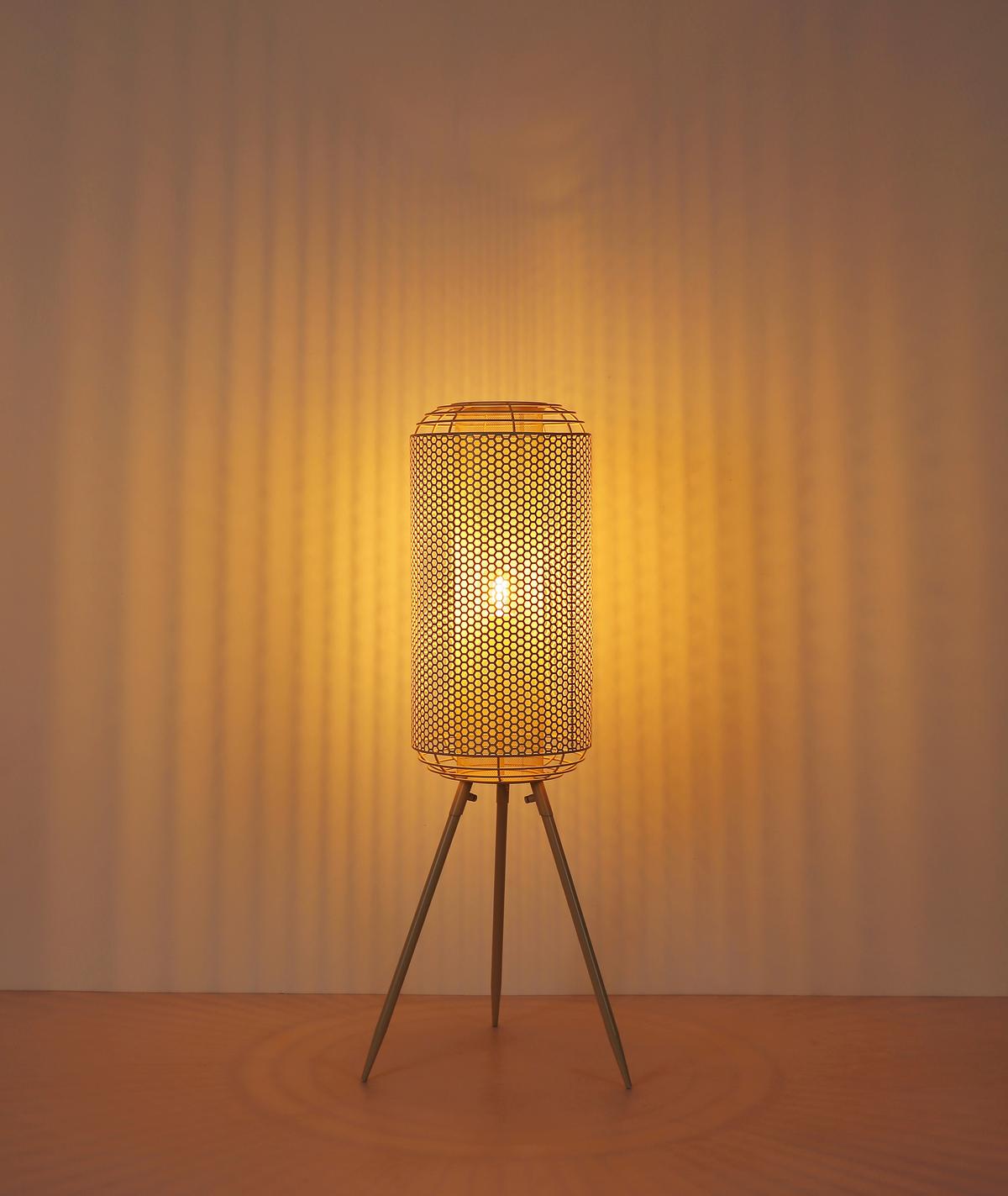 Stehleuchte Exkl. 1xe27, 40w - Creme, Design, Metall (30/110cm) - Globo