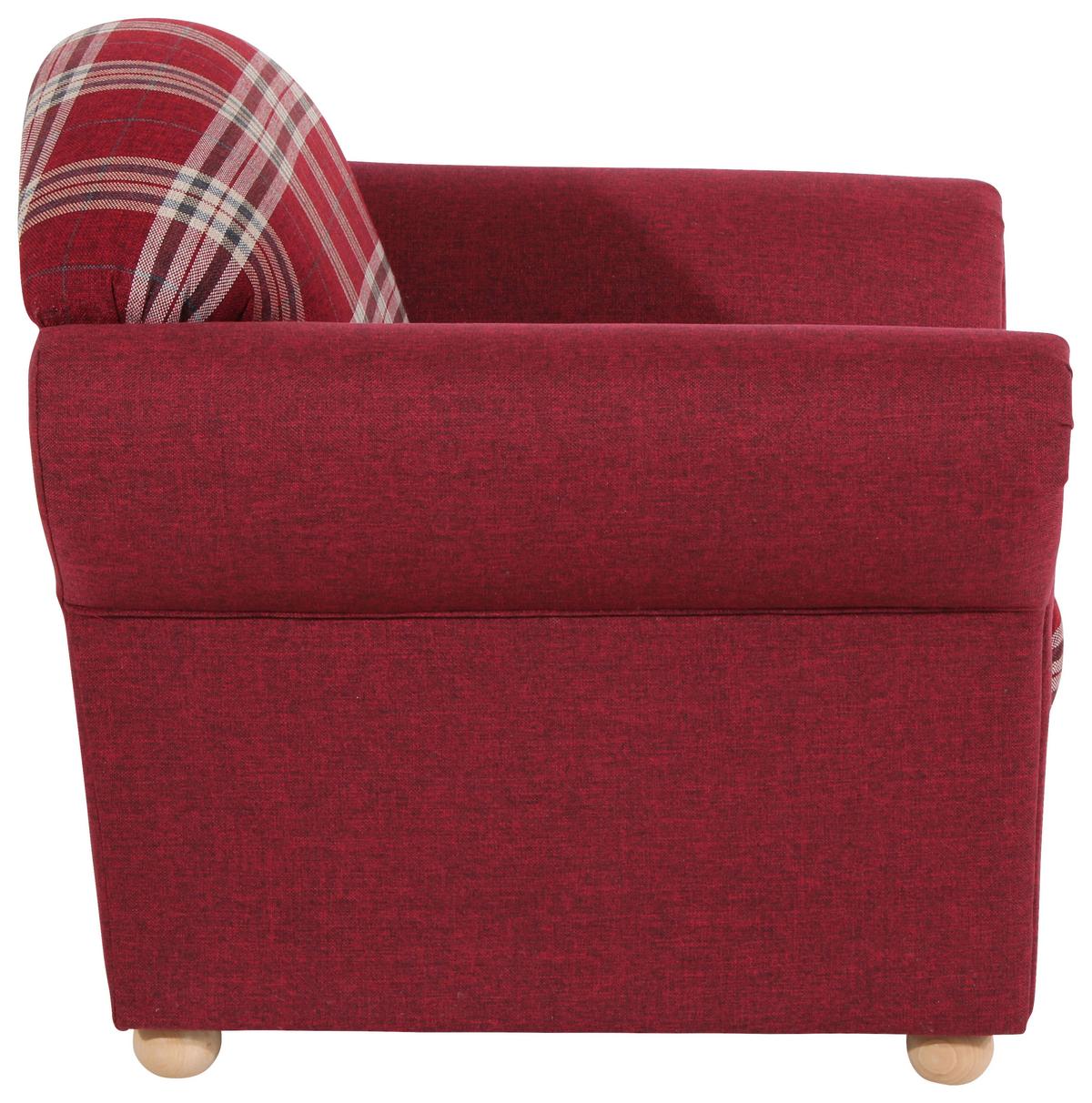 Polstersessel Mit Armlehnen Corona Rot - Buchefarben/Rot, Design, Textil (96/85/81cm) - Max Winzer