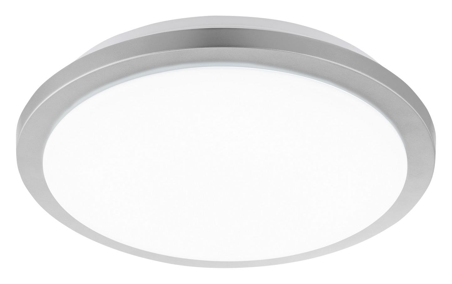 LED-Deckenleuchte Competa-St D: 34,5 cm - Silberfarben/Weiß, Basics, Kunststoff/Metall (34,5/8,5cm)
