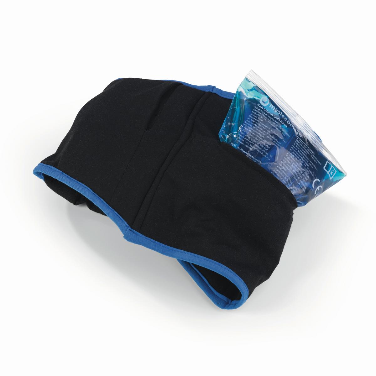 SCHLAFMASKE MYSLEEPMASK L/XL SCHWARZ/BLAU - Blau/Schwarz, Basics, Textil (28/19/1cm)
