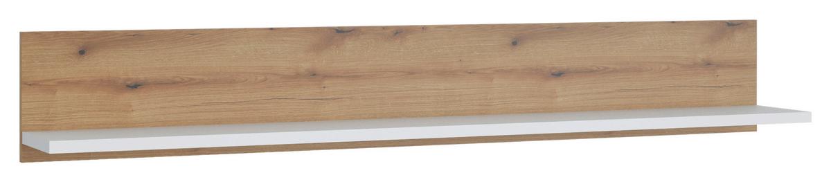 Falipolc Calabria - tölgyfa/fehér, Trend, faalapú anyag (160/24/21,6cm)