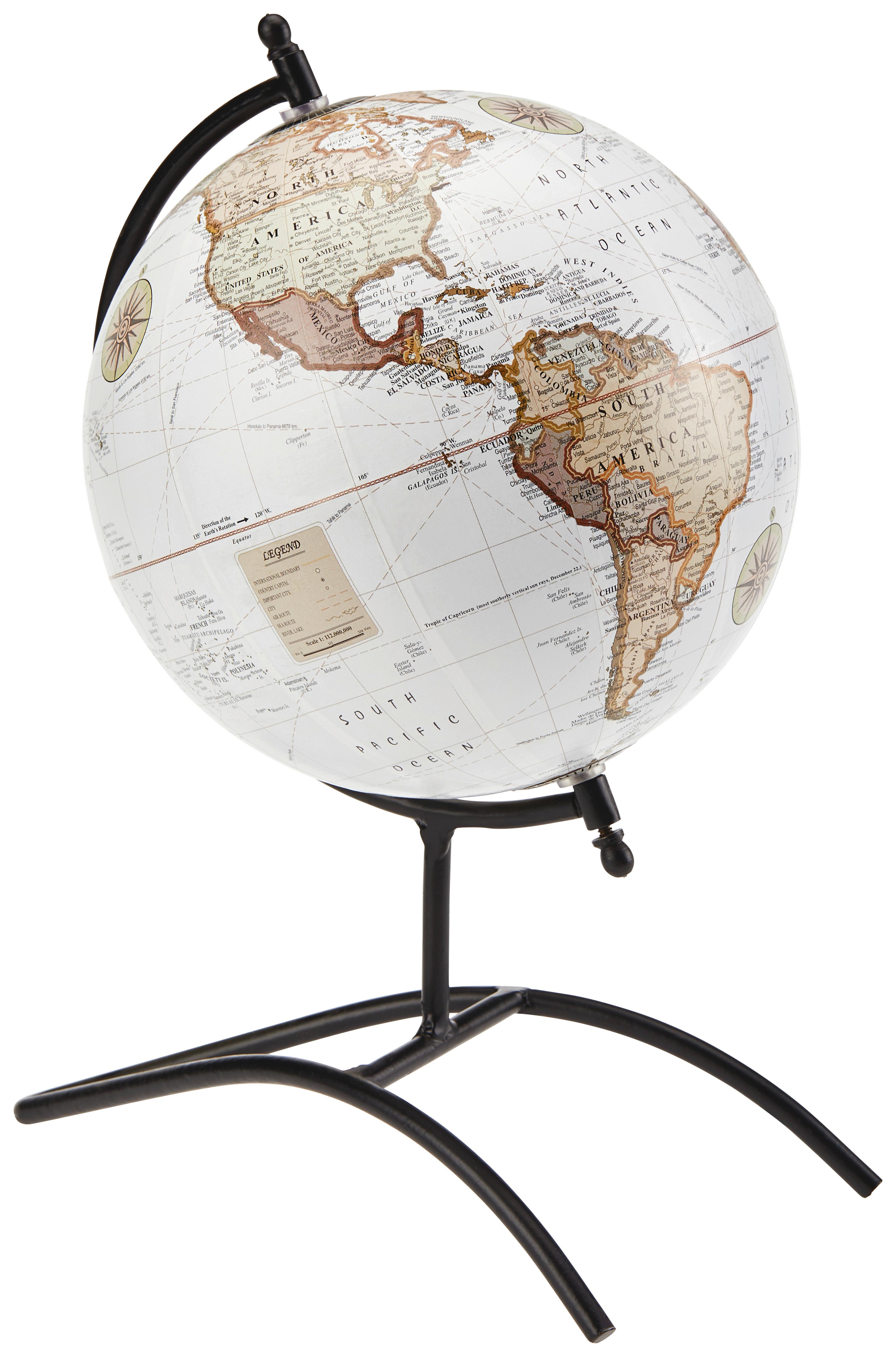 Globus Globe LxBxH: 29x22x36 cm Papier/Metall - Basics, Papier/Kunststoff (29/22/36cm)