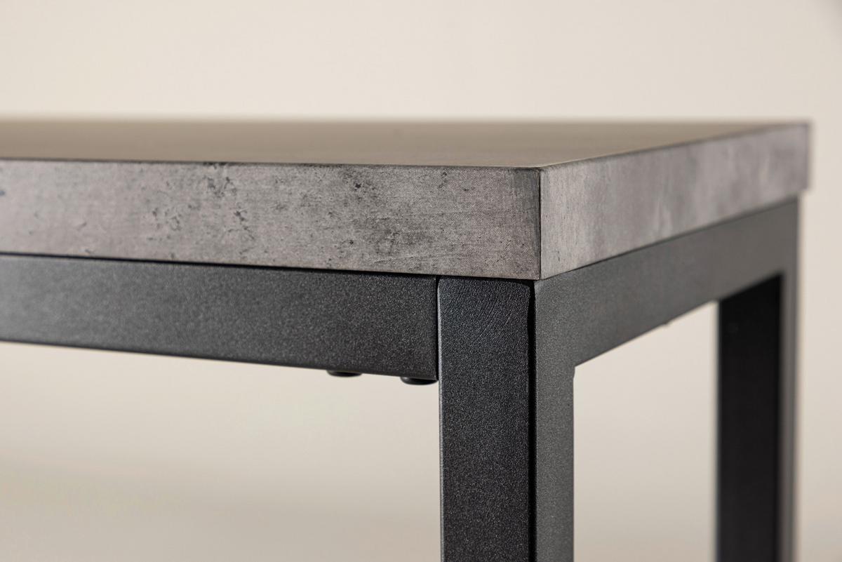 Beistelltisch Rise - Schwarz/Grau, Design, Holzwerkstoff/Metall (110/30/80cm) - Livetastic
