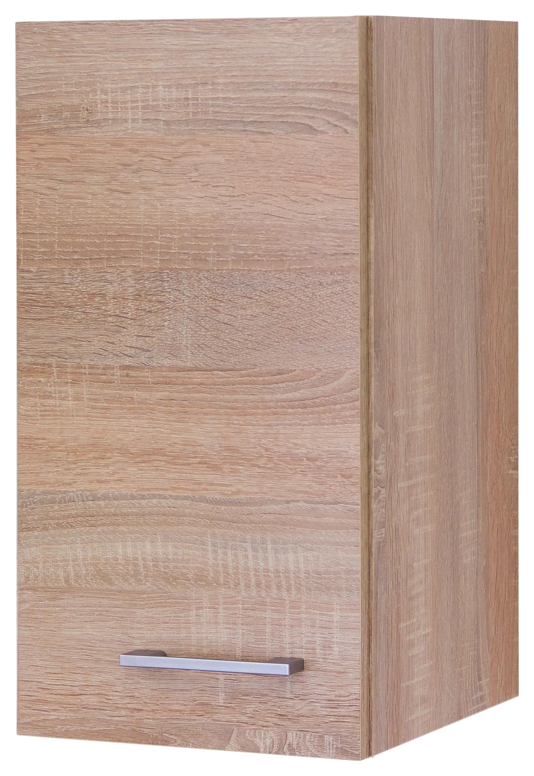 Küchenoberschrank Samoa B: 30 cm Eiche Dekor 1 Drehtür - Weiß/Sonoma Eiche, KONVENTIONELL, Holzwerkstoff (30/54,8/32cm)