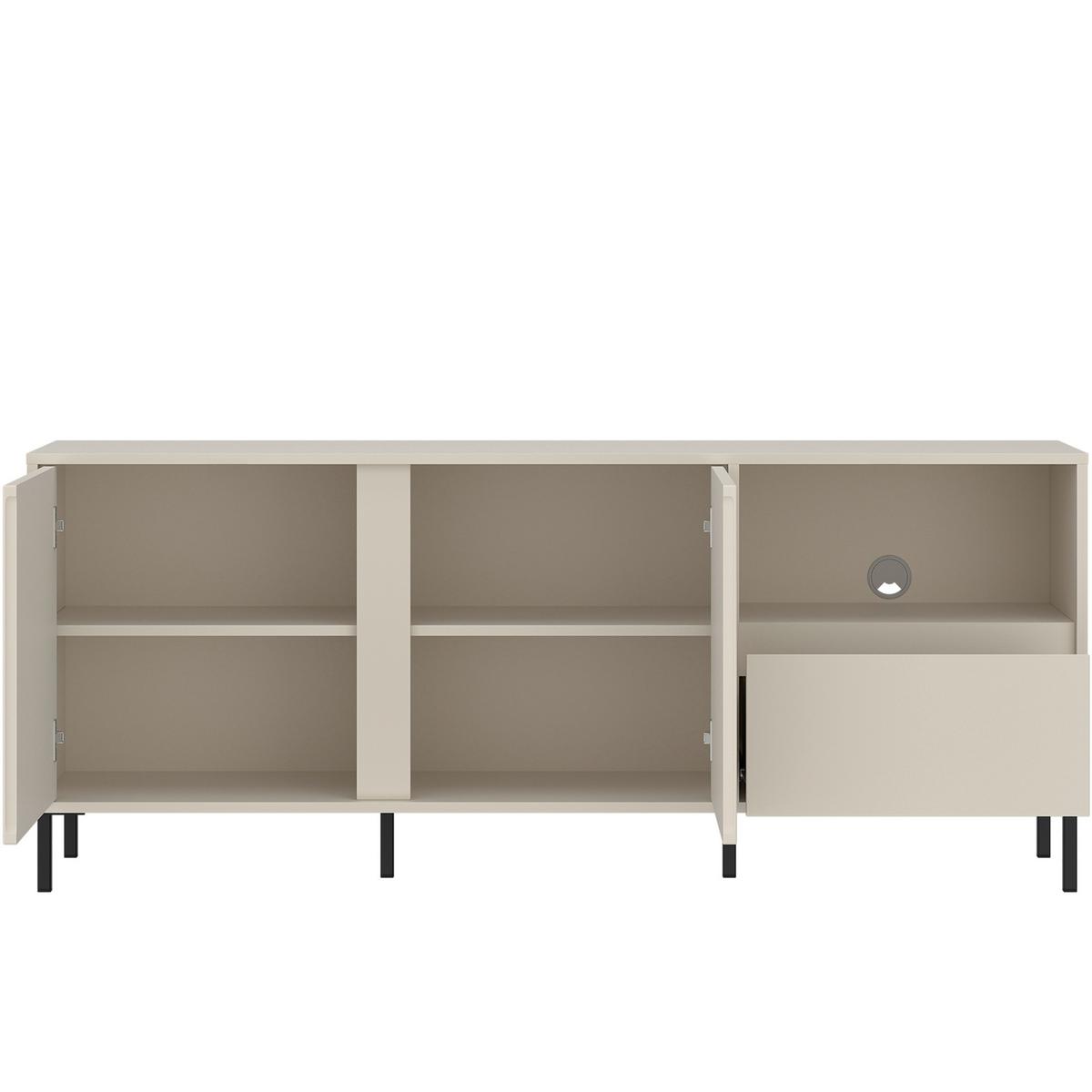 Tv-element Avenale Kaschmir B: 157,8 Cm - Kaschmir/Schwarz, Trend, Holzwerkstoff (157,8/65,4/40cm)