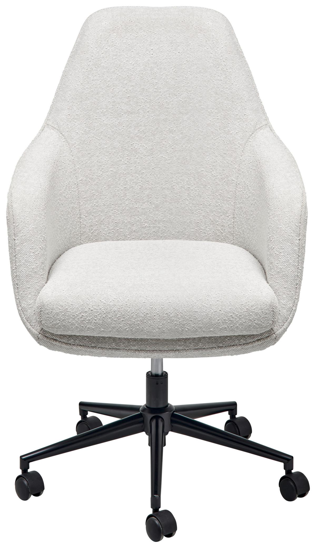 Drehstuhl Columbus - Beige/Schwarz, LIFESTYLE, Kunststoff/Textil (63/93-98/71cm) - Livetastic