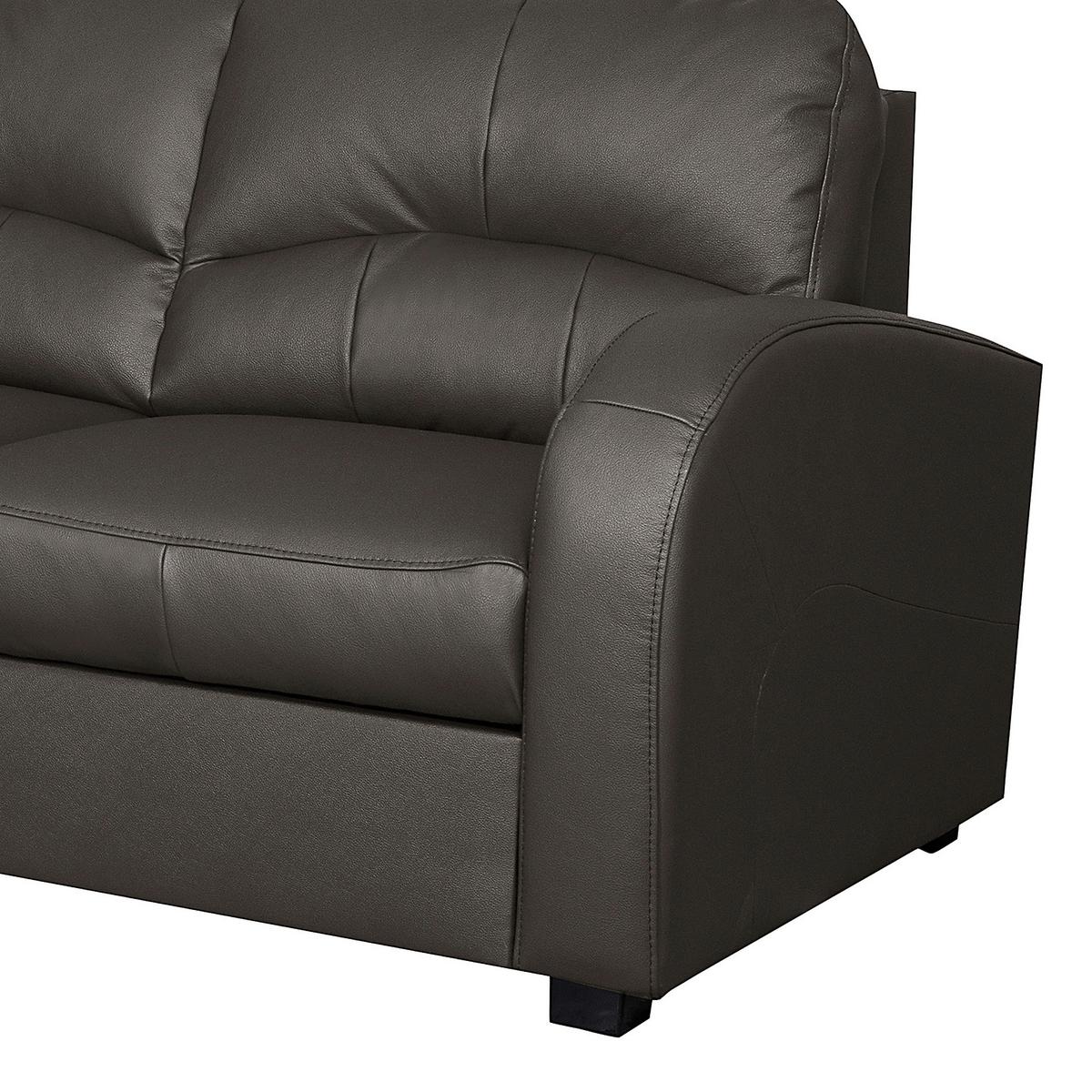 Ecksofa Tilo Dunkelbraun S: 168 cm - Dunkelbraun/Schwarz, Design, Leder/Textil (168/227cm) - Livetastic