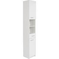 VYSOKÁ SKRINKA FIOLA - biela/chrómová, Konventionell, kov/kompozitné drevo (30/192/30cm)