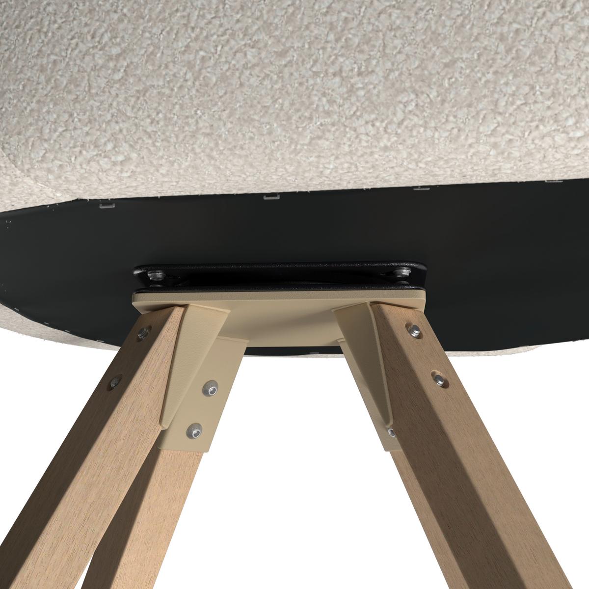 ŽIDLE S PODRUČKAMI NAYA - krémová/barvy buku, Moderní, dřevo/textil (62/65/81cm) - Bessagi Home