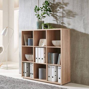 Raumteiler Nizza B: 106,5cm Sonoma Eiche - Silberfarben/Sonoma Eiche, MODERN, Holzwerkstoff (106,5/108,5/33cm) - MID.YOU