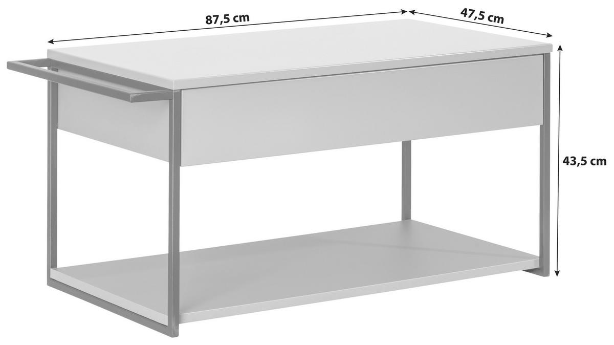 Waschbecken mit Unterschrank New York B: 87,5 cm Weiß - Schwarz/Weiß, MODERN, Holzwerkstoff/Metall (87,5/43,5/47,5cm) - MID.YOU