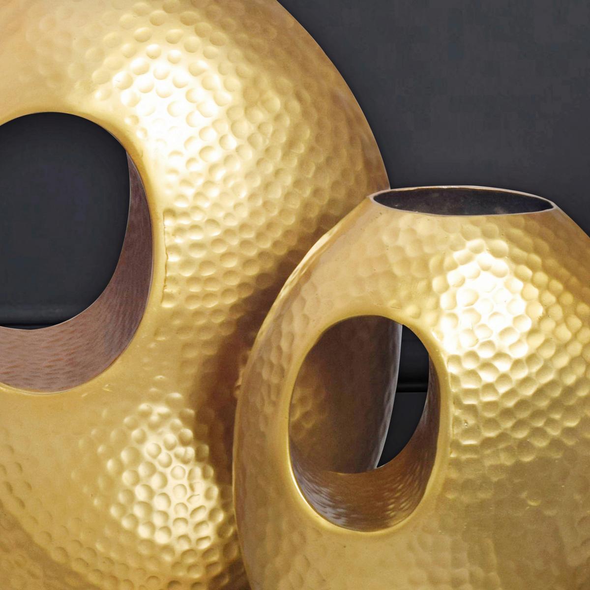 Vase Goldfarben B: 29 Cm - Goldfarben, Design, Metall (29/39/16,5cm) - Livetastic