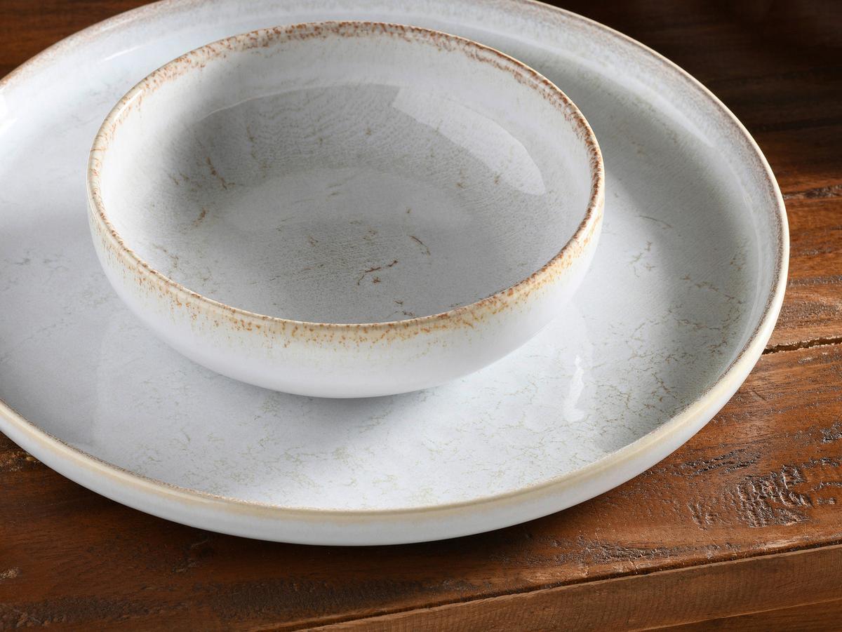 Tafelservice Uno Vintage 12--Teilig., Grauweiß - Grauweiß, Basics, Keramik - Creatable