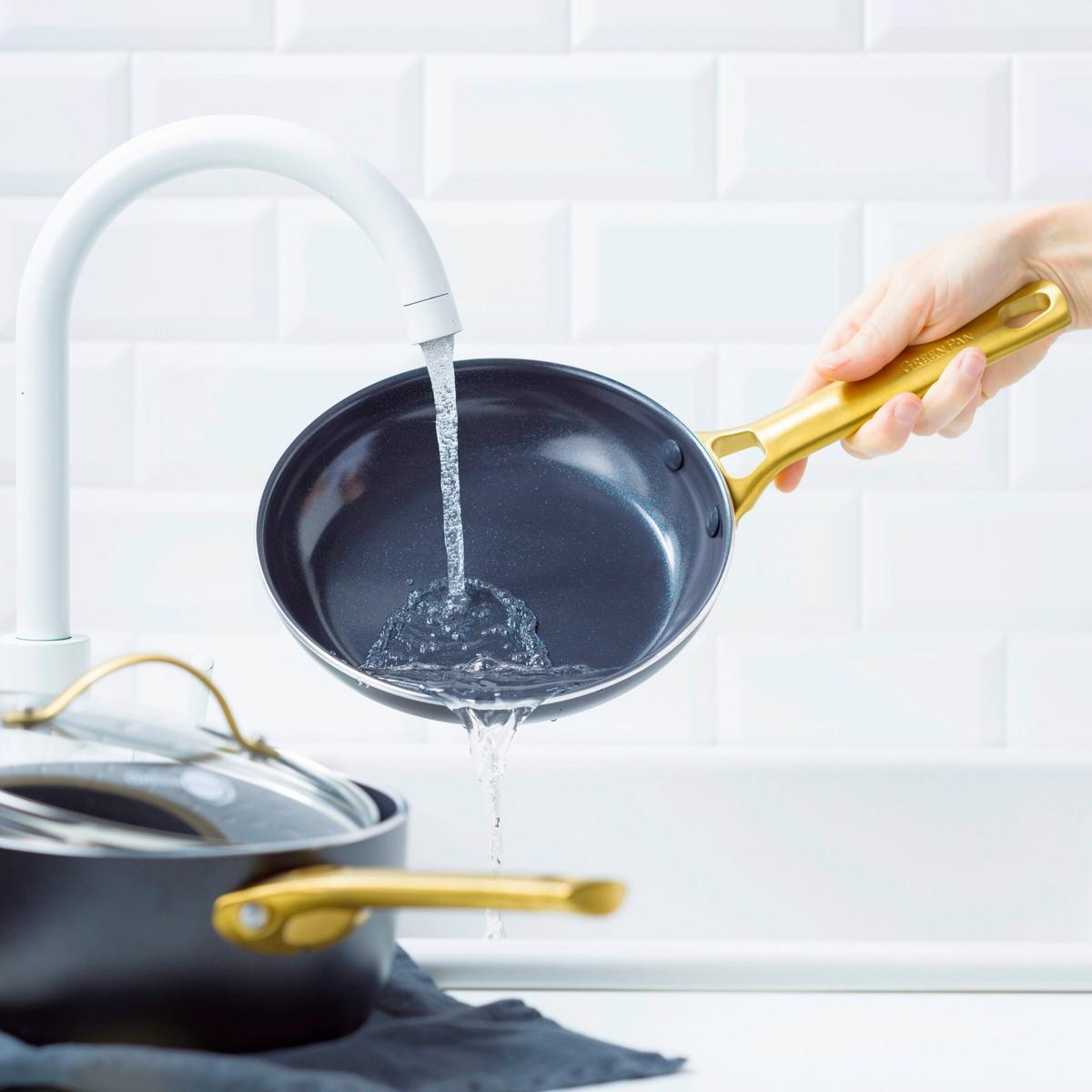 Pfannenset Padova Reserve Schwarz/Goldfarben D: 20/26 cm - Goldfarben/Schwarz, Basics, Metall (20 & 26cm) - GreenPan