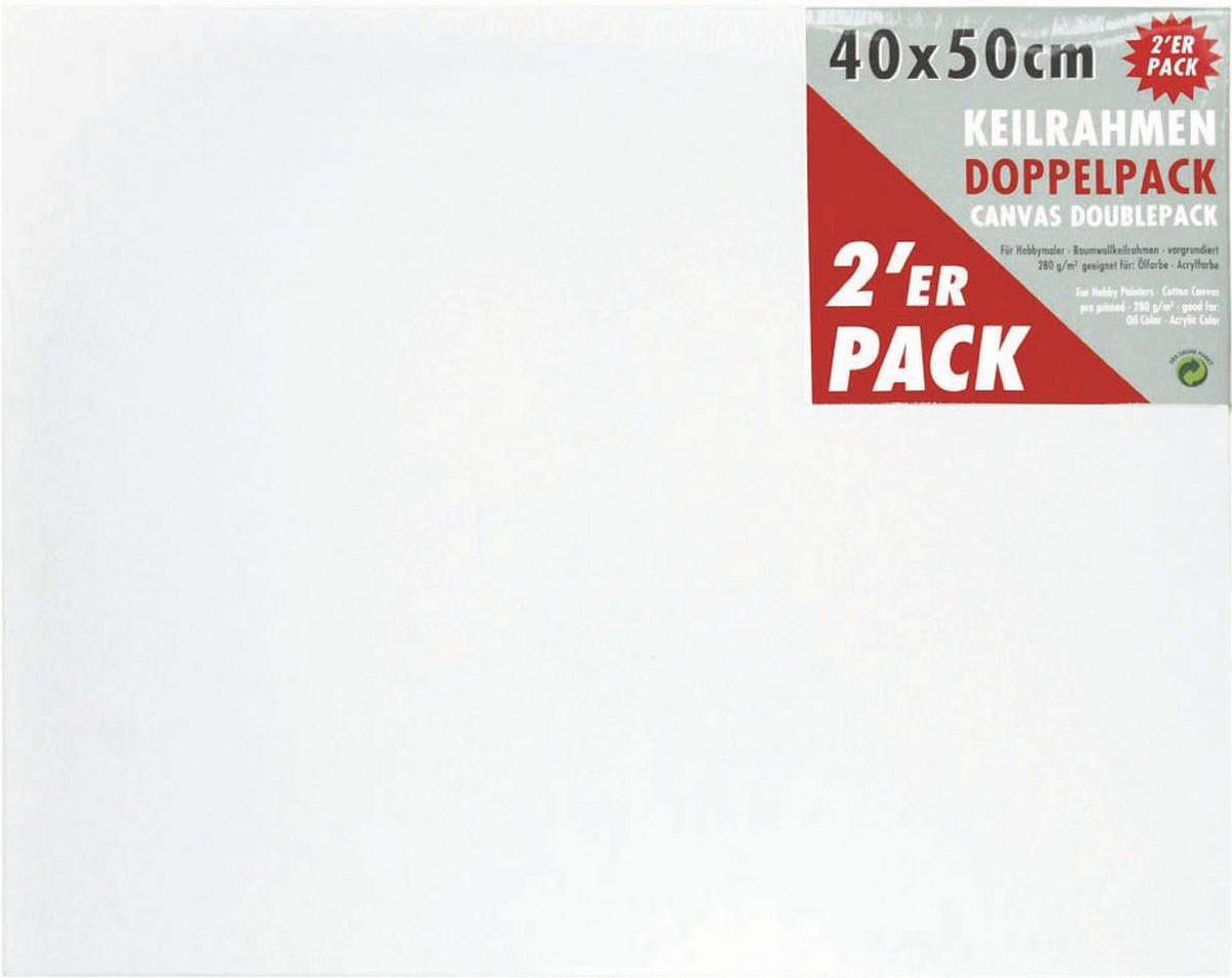 Malířské plátno LEONARDO 2KS / 40/50 cm - bílá, Basics, karton/textil (40/50cm) - Premium Living