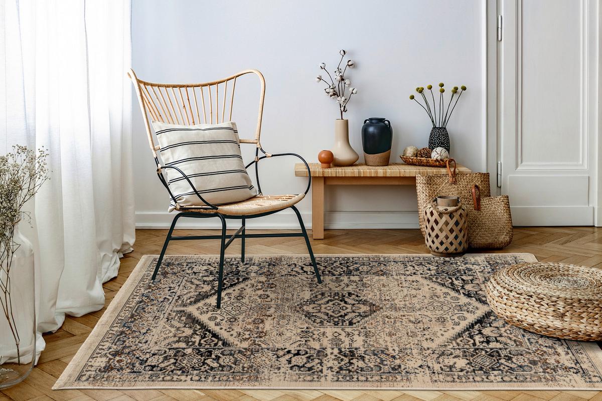 Orientteppich Charu 400 - Blau, KONVENTIONELL, Textil (120/170cm)