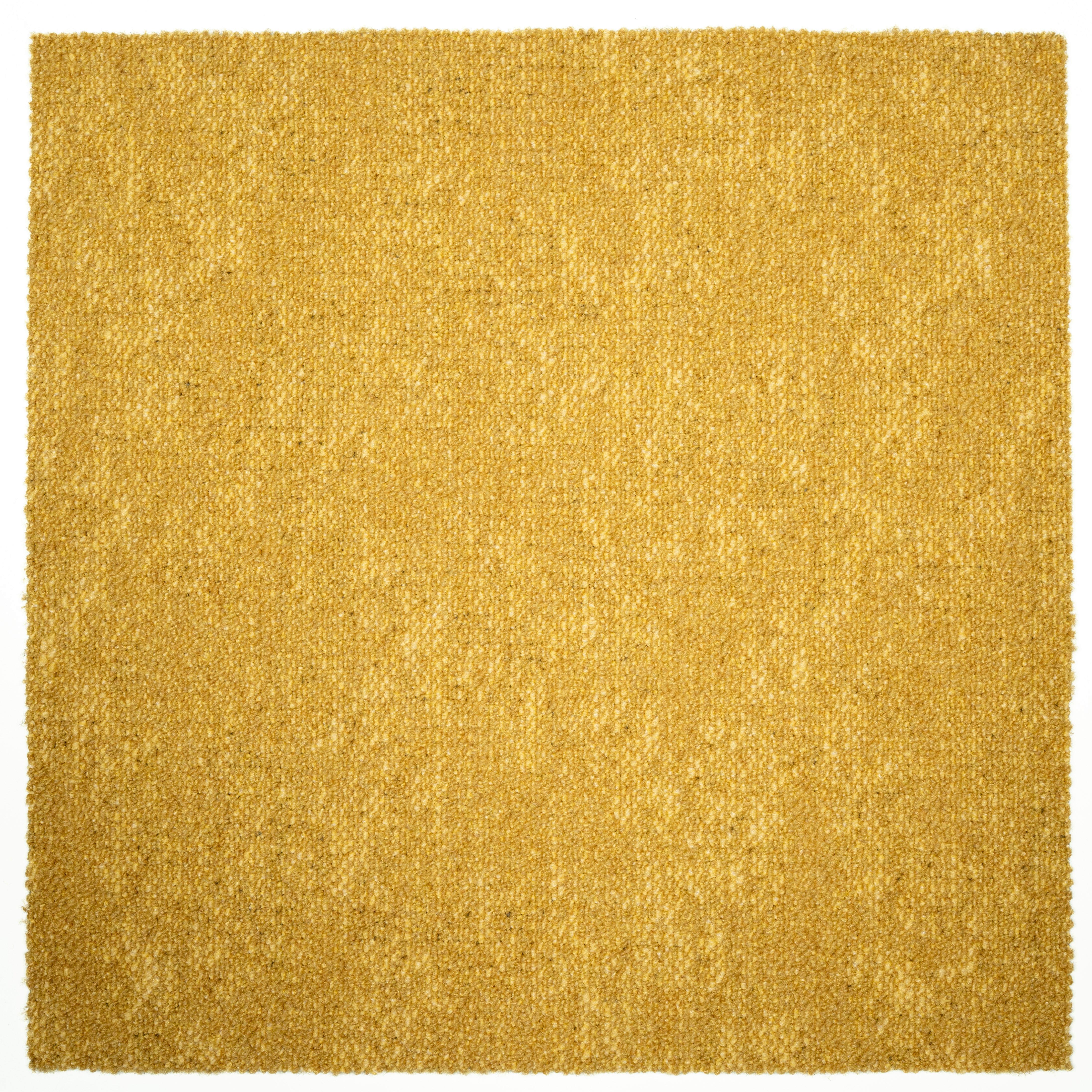 Teppichfliese Hellgelb Marble 50x50 cm Florhöhe 3 mm - Hellgelb, Basics, Textil (50/50cm)