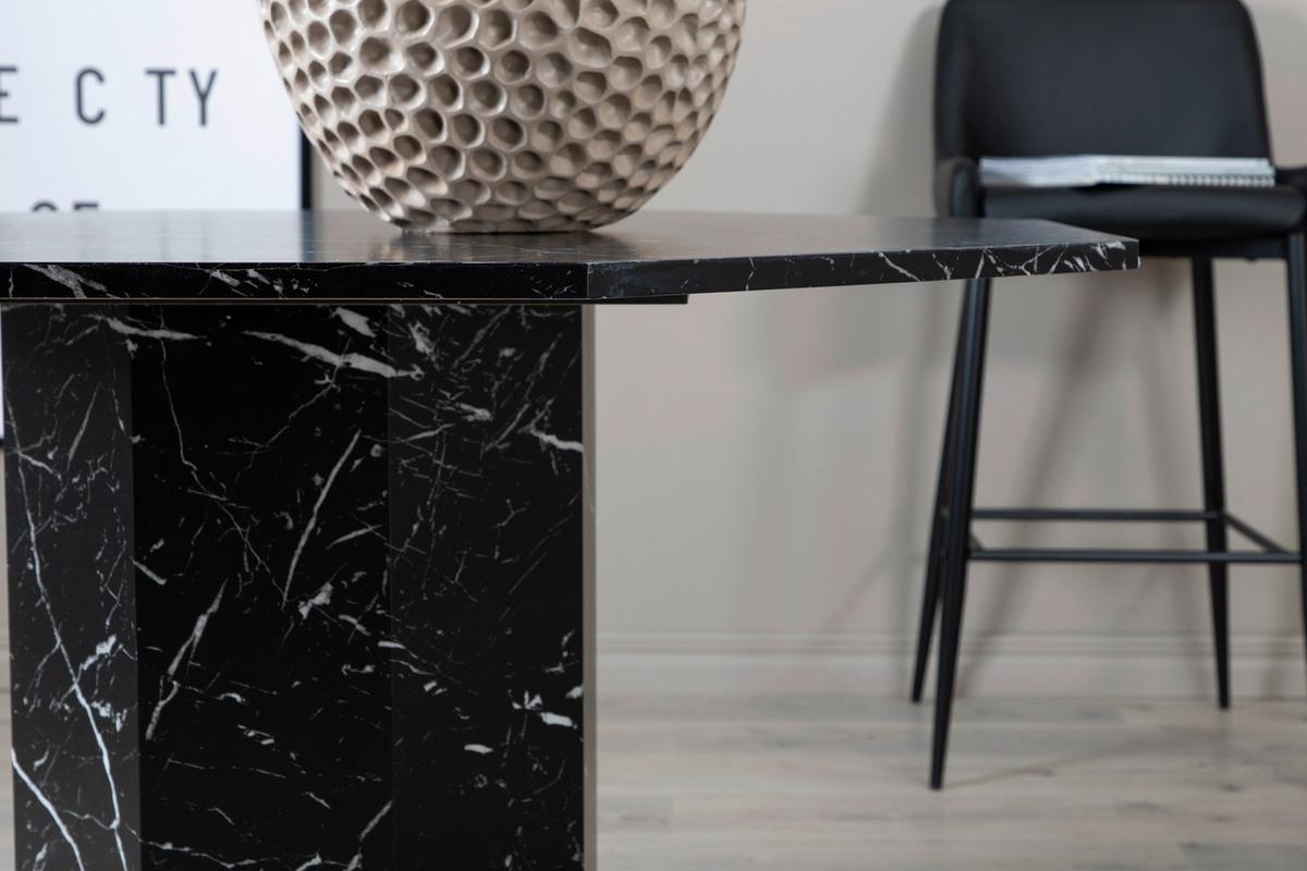 Esstisch Marbs - Schwarz, Design, Holzwerkstoff (110/110/75cm) - Livetastic