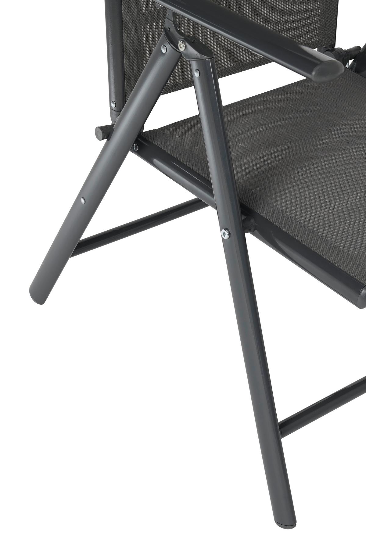 Kerti Étkezőgarnitúra Lisa - antracit/szürke, Modern, Üveg/textil - Luca Bessoni