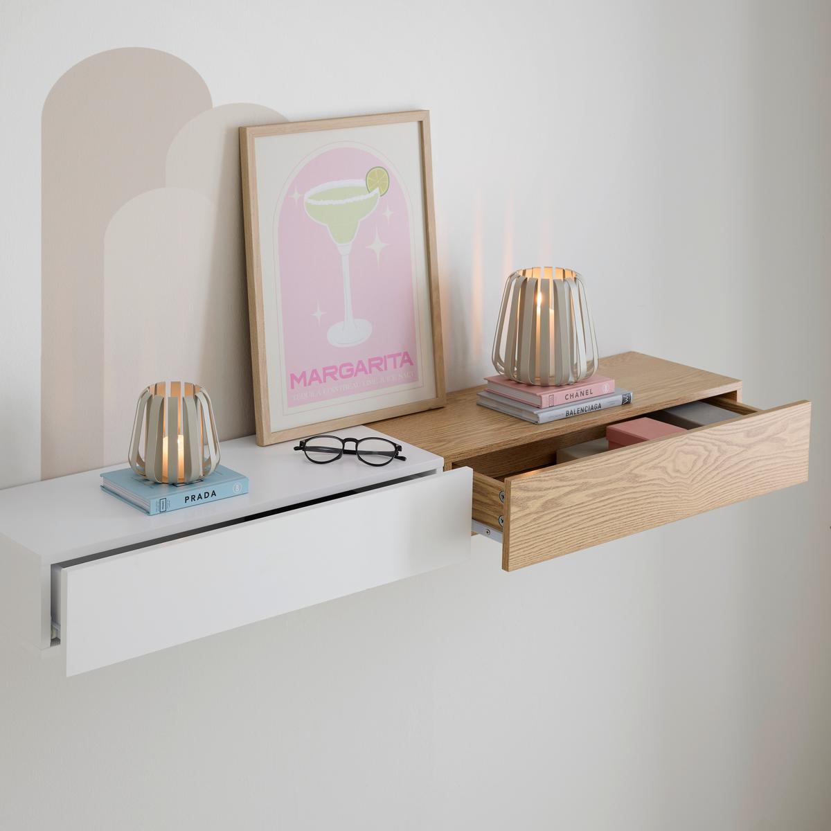 NÁSTĚNNÁ KONZOLA NOAH -TREND- - přírodní barvy, Moderní, kompozitní dřevo (60/12/22cm) - Mömax